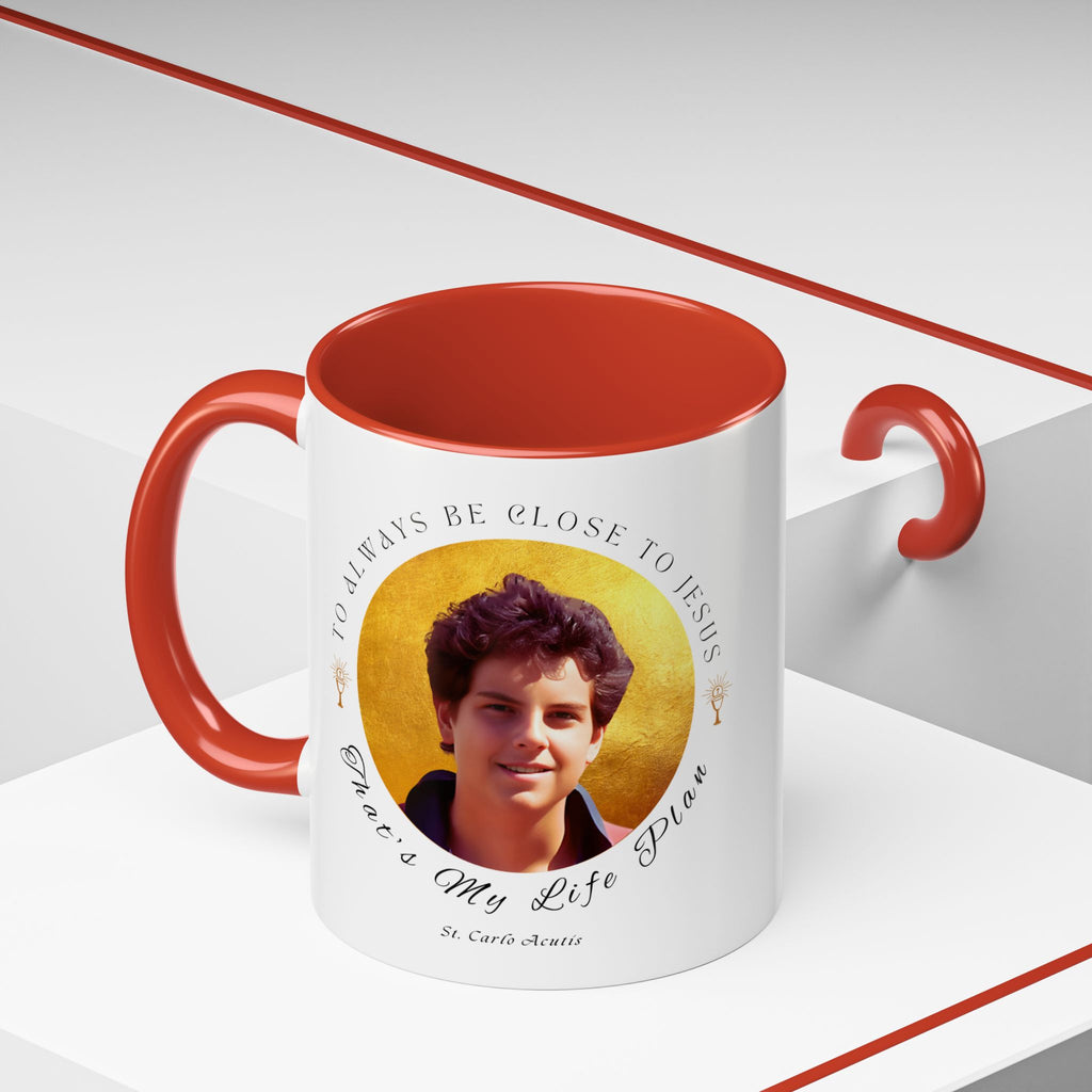 St. Carlo Acutis Commemorative Canonisation Tribute Accent Coffee Mug