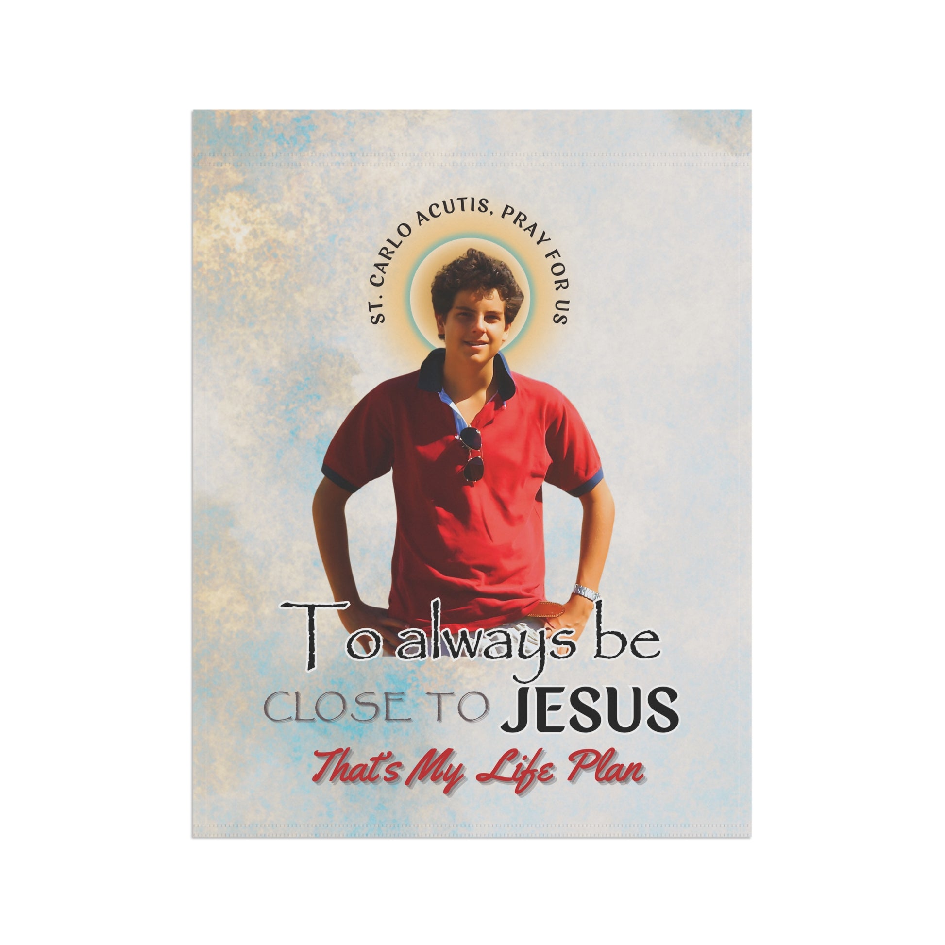 St. Carlo Acutis Canonisation Tribute Outdoor Garden Flag House Banner