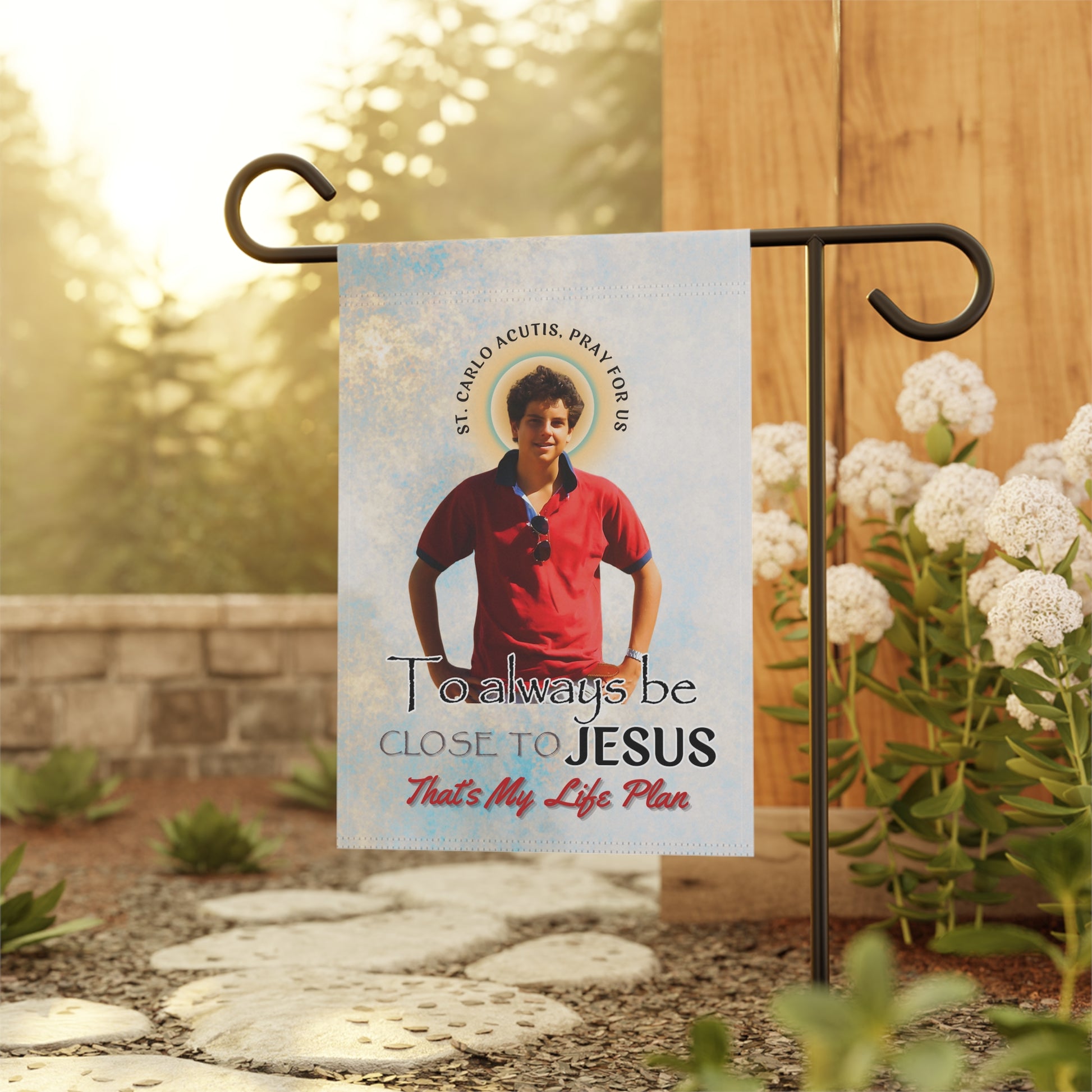 St. Carlo Acutis Canonisation Tribute Outdoor Garden Flag House Banner