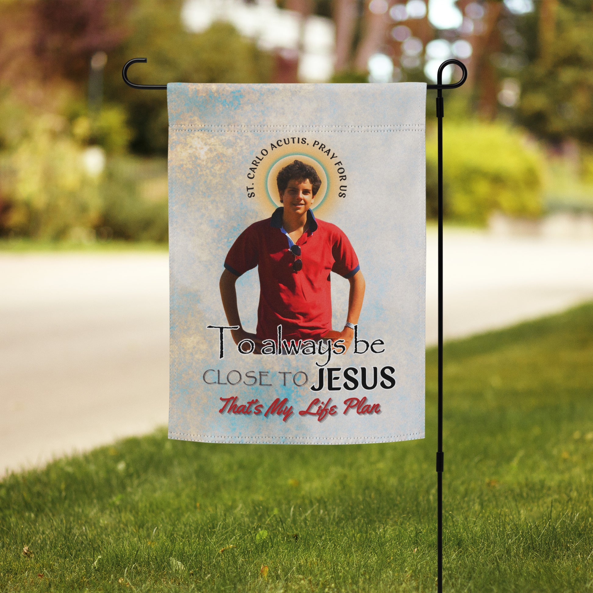 St. Carlo Acutis Canonisation Tribute Outdoor Garden Flag House Banner