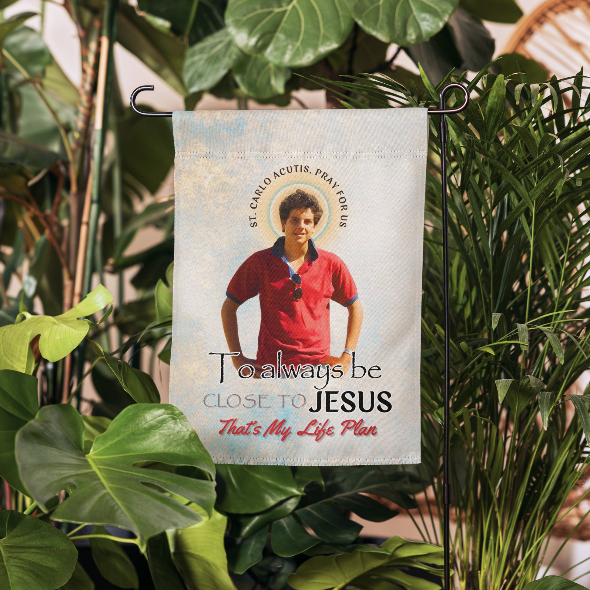 St. Carlo Acutis Canonisation Tribute Outdoor Garden Flag House Banner