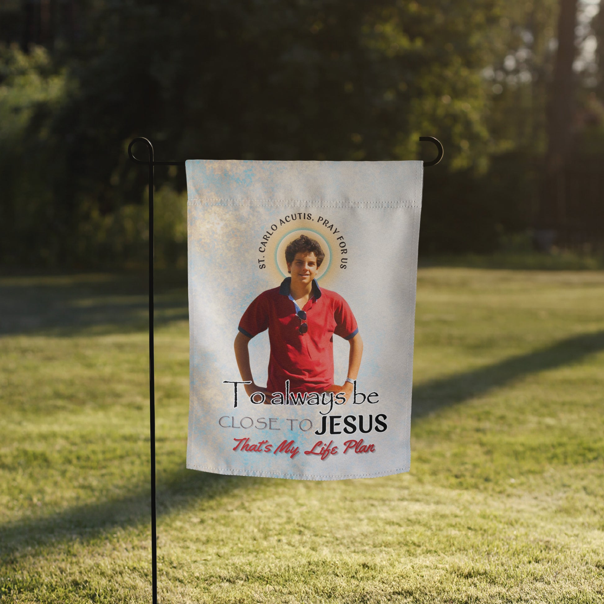 St. Carlo Acutis Canonisation Tribute Outdoor Garden Flag House Banner
